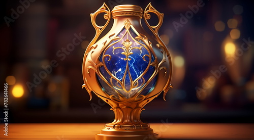 a magic bottle with candles inside. Generate Ai