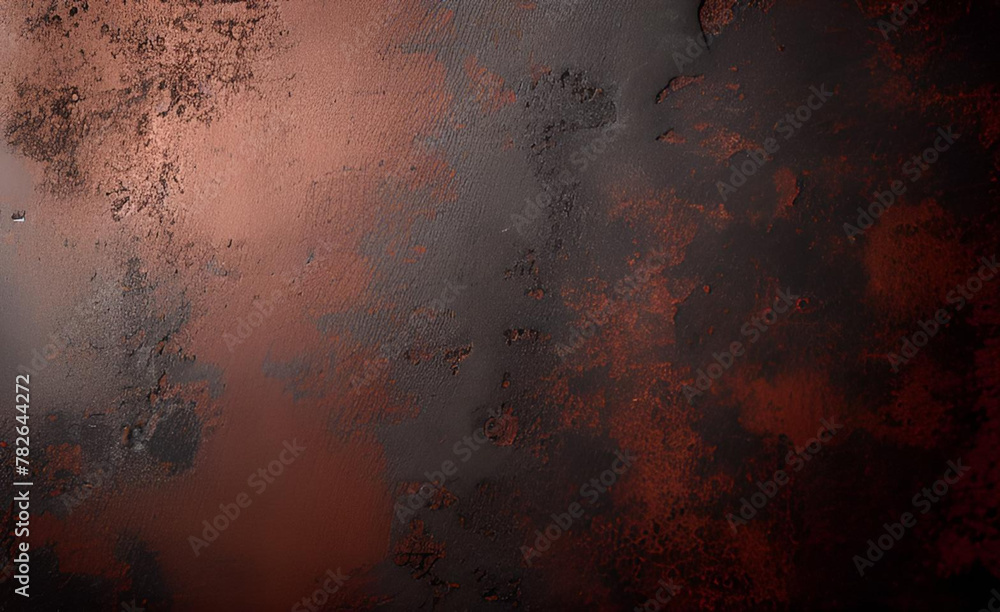 Old grunge copper bronze rusty texture background. Distressed cracked patina. - obrazy, fototapety, plakaty 