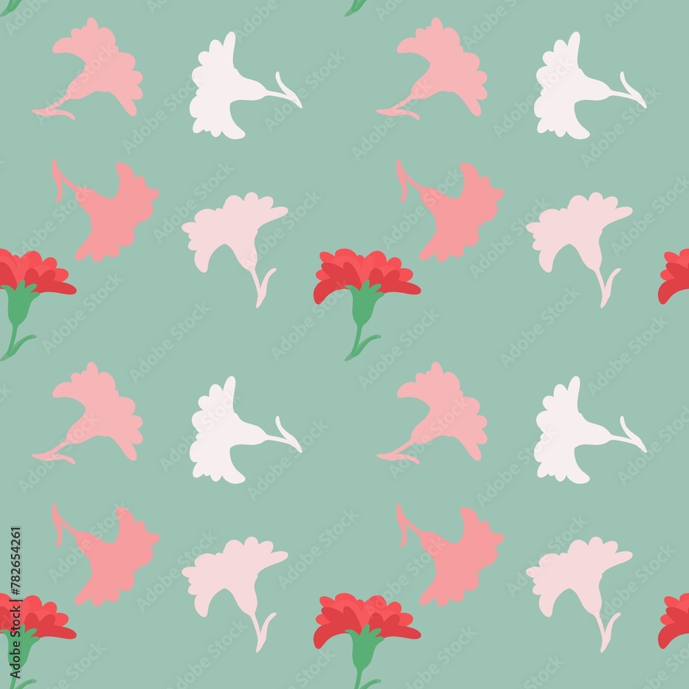 seamless pattern with Carnations seamless pattern with Carnations