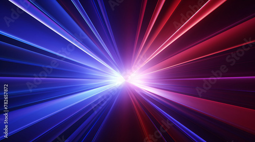 Abstract red and blue light background on black background, futuristic tech energy concept illustration