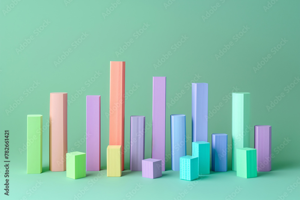 Rising curve and data analysis concept 3D rendering Rising curve and data analysis concept 3D rendering