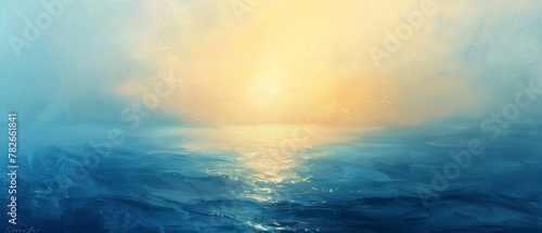 First light at dawn, close up, soft blue and yellow gradients, tranquil, detailed photo