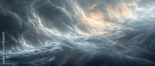 Cirrus clouds, close up, wispy patterns, detailed textures, soft backlight photo