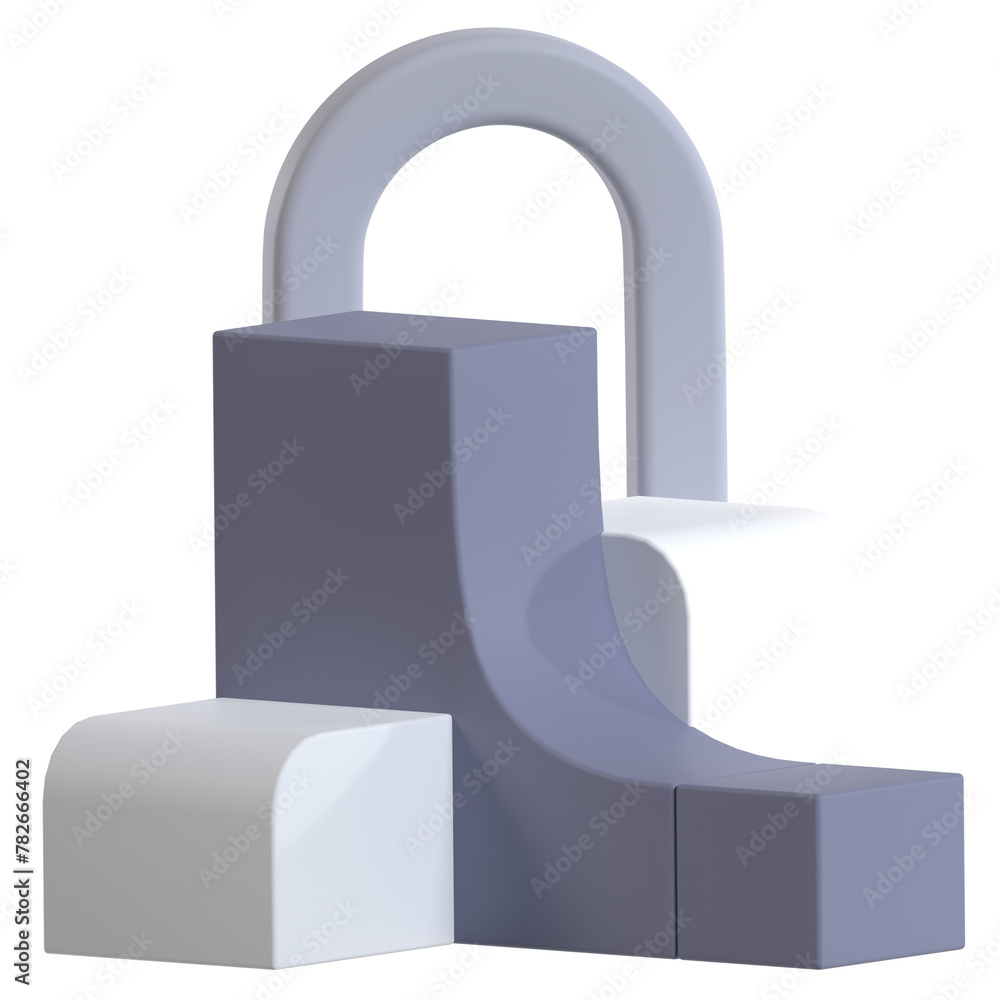 Podium Display Abstract 3D Object Geometry Podium Display Abstract 3D Object Geometry