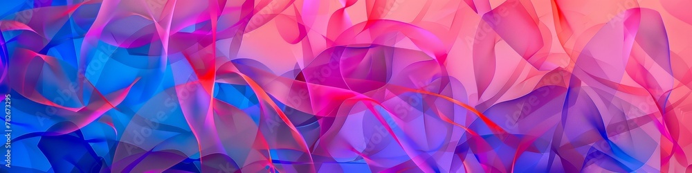 A banner featuring an abstract painting with a cerulean, pink, and fuchsia background A banner featuring an abstract painting with a cerulean, pink, and fuchsia background