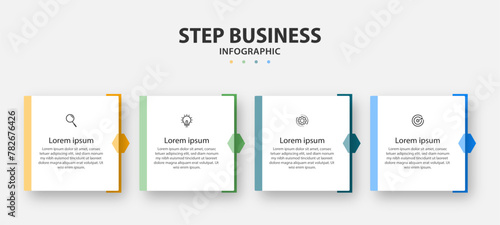 Creative template infographic design template. timeline with 4 steps, options. can be used for workflow diagram, info chart, web design. vector illustration.