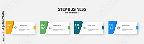 Creative template infographic design template. timeline with 4 steps, options. can be used for workflow diagram, info chart, web design. vector illustration.