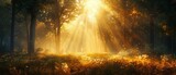 Emerging life amidst the woods, golden rays, tranquil morning