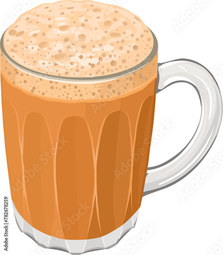 Vector Hand Drawn Illustration Malay called Teh Tarik