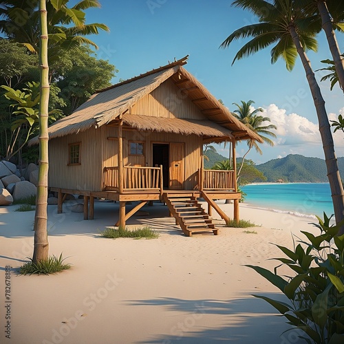 beach hut on the beach (ID: 782678888)