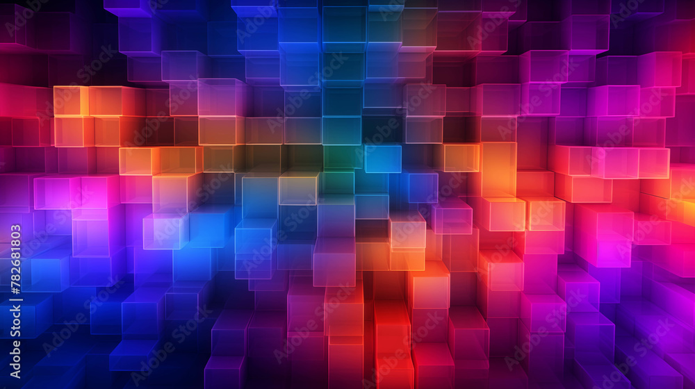 Rainbow digital pattern background image. Rainbow digital pattern background image.