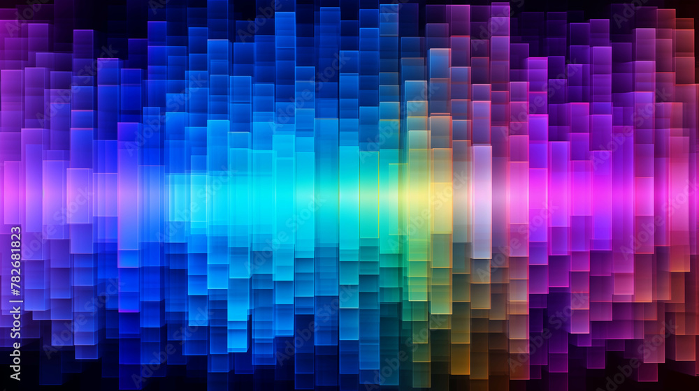 Rainbow digital pattern background image. Rainbow digital pattern background image.