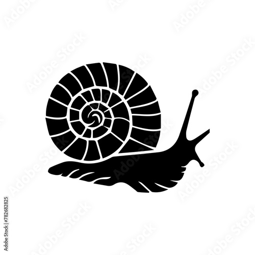 Snail  Silhouette Icon. Slug in Shell Crawl Pictogram. Helix Slow, Cute Escargot Moving. Slimy Eatable Spiral Mollusk Symbol Collection. Wildlife Concept. Isolated Vector Illustration.