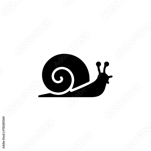 Snail  Silhouette Icon. Slug in Shell Crawl Pictogram. Helix Slow, Cute Escargot Moving. Slimy Eatable Spiral Mollusk Symbol Collection. Wildlife Concept. Isolated Vector Illustration.