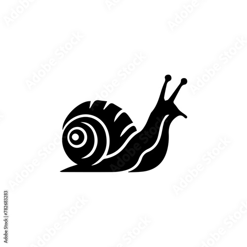 Snail  Silhouette Icon. Slug in Shell Crawl Pictogram. Helix Slow, Cute Escargot Moving. Slimy Eatable Spiral Mollusk Symbol Collection. Wildlife Concept. Isolated Vector Illustration.