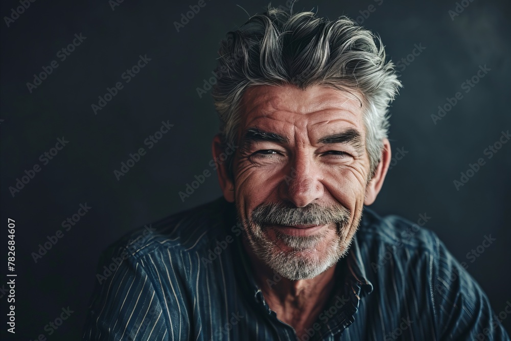 Portrait of an old man with a gray beard and mustache. Portrait of an old man with a gray beard and mustache.