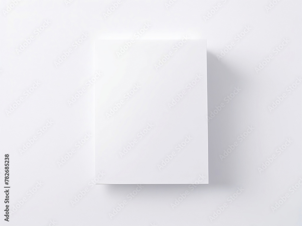 blank white paper with soft shadows isolated on white background blank white paper with soft shadows isolated on white background