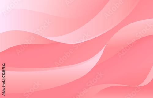 Abstract wavy ribbon on pink color background. Modern and beauty vector illustration template for banner or poster. 