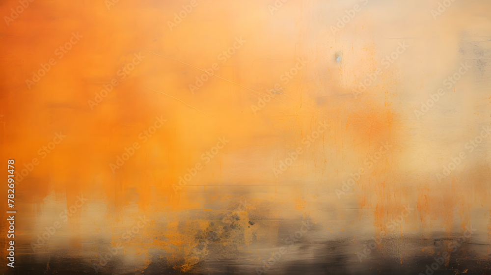 Naklejka premium Artistic orange and blue watercolor paint abstract graphic poster web page PPT background