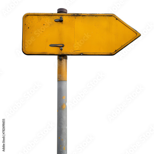 Road sign isolated, no background, transparent background