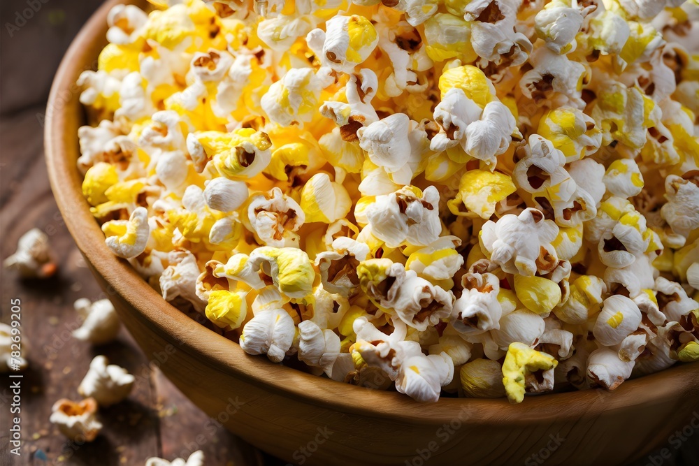 popcorn bowl cinema treat golden popped corn kernels delicious salty food popcorn bowl cinema treat golden popped corn kernels delicious salty food