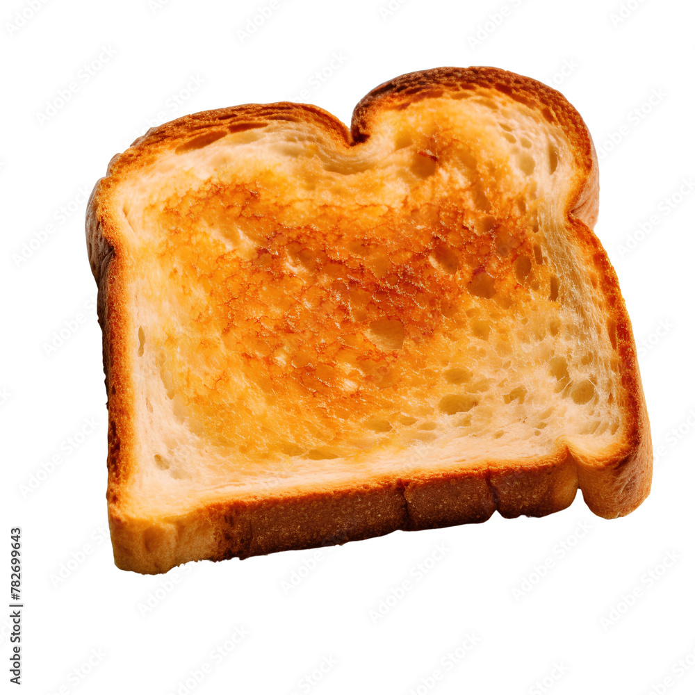 Bread slice lightly toasted isolated, no background, transparent background Bread slice lightly toasted isolated, no background, transparent background