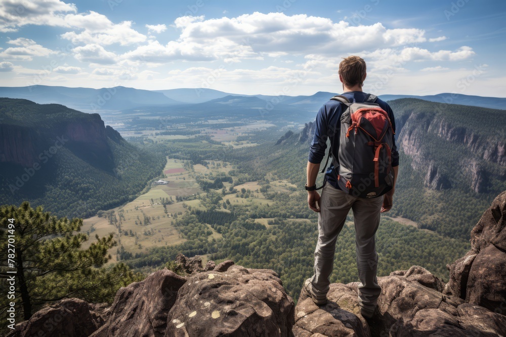 Naklejka premium Summit View Hike background