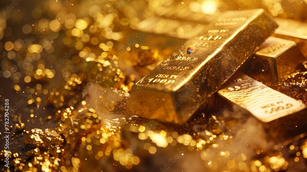 A pile of gold bars with the numbers 1000 and 2000 on them A pile of gold bars with the numbers 1000 and 2000 on them