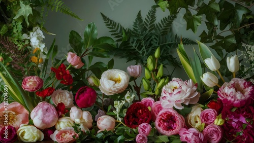 beautiful spring flowers in the garden