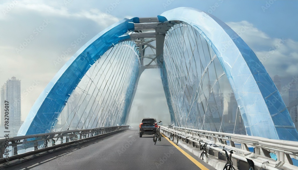 Obraz premium White lilies on an old concrete wall with gold elements