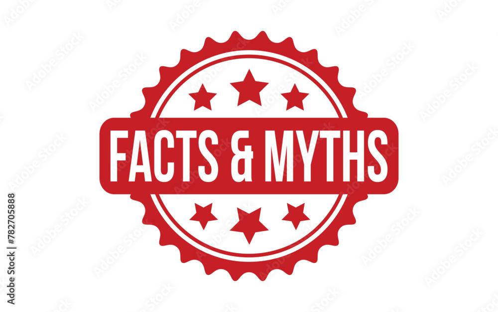 Facts & Myths rubber grunge stamp seal vector Facts & Myths rubber grunge stamp seal vector