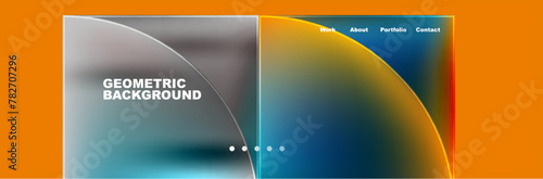 Circle triangle geometric web site page template. Vector Illustration For Wallpaper, Banner, Background, Card, Book Illustration, landing page