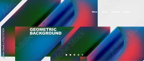 Colorful gradients with abstract geometric shapes. Vector Illustration For Wallpaper, Banner, Background, Card, Book Illustration, landing page