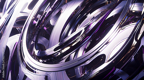 Digital technology futuristic purple metal texture abstract poster web page PPT background © yonshan