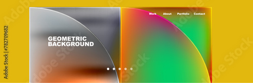 Circle triangle geometric web site page template. Vector Illustration For Wallpaper, Banner, Background, Card, Book Illustration, landing page