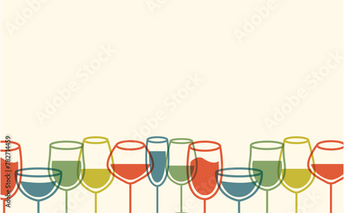 ワイン　グラス　背景