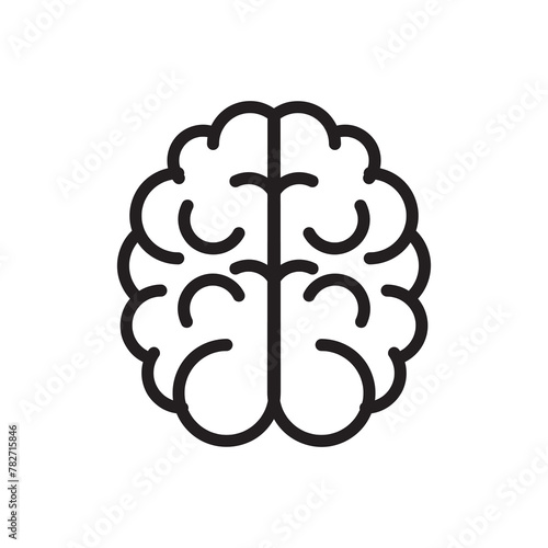 Brain sign icon vector, flat trendy style Brain liner illustration for wen and app..eps