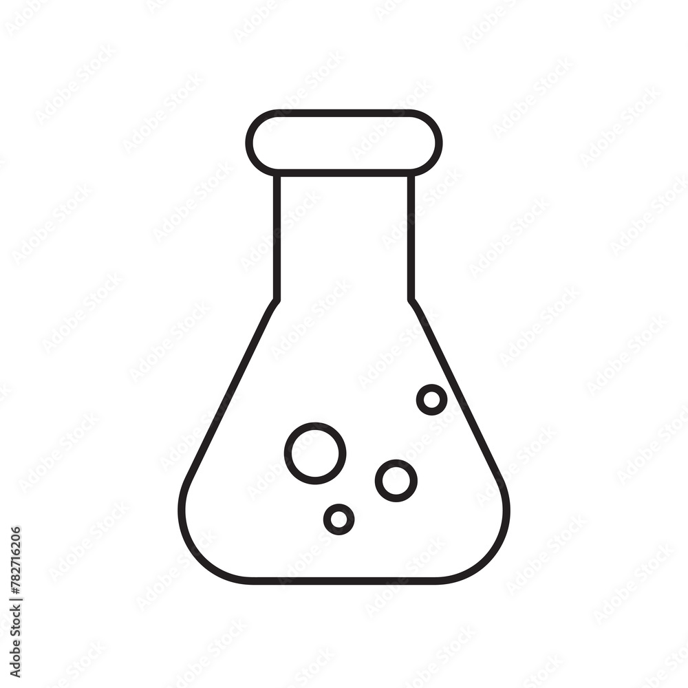 flask icon vector. flask symbol flat liner illustration for web and app..eps flask icon vector. flask symbol flat liner illustration for web and app..eps