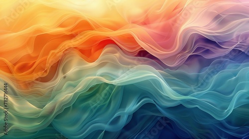 Wellness retreatinspired abstract art with calming colors and flowing lines