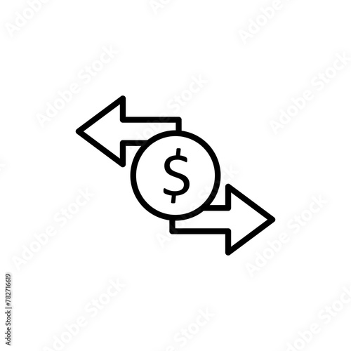 money tranfer icon vector. money tranfer symbol flat trendy style illustration on white background..eps