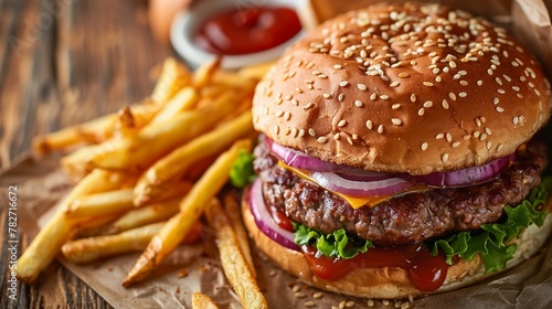 Mouthwatering burgers and fries