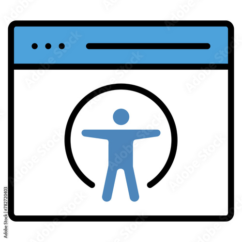 Digital Accessibility Icon Element For Design