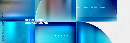 Circle triangle geometric web site page template. Vector Illustration For Wallpaper, Banner, Background, Card, Book Illustration, landing page