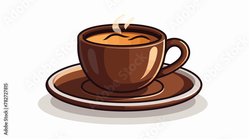 Coffe cup icon cartoon vector illustration 2d flat