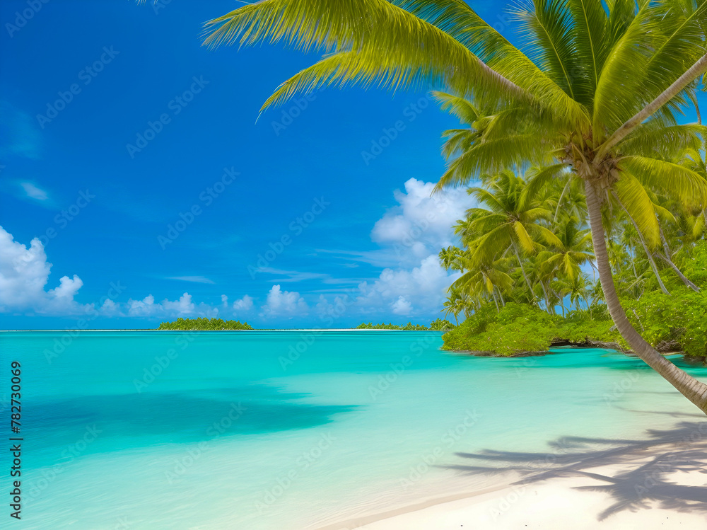 Obraz premium beach with palm trees