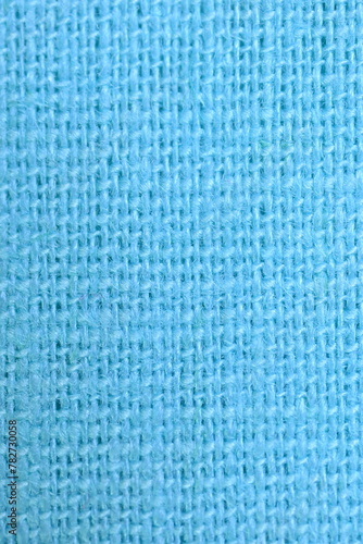 light blue hemp viscose natural fabric cloth color, sackcloth rough texture of textile fashion abstract background