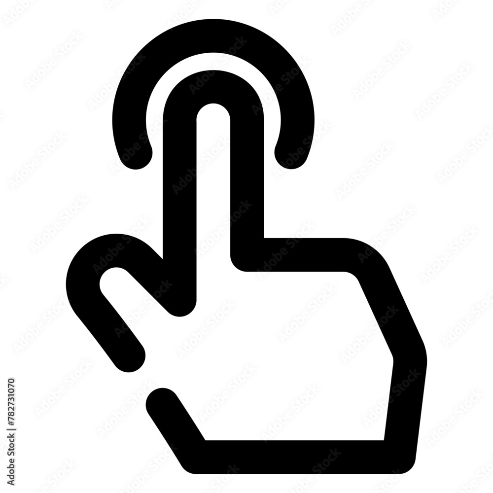 finger touch line icon