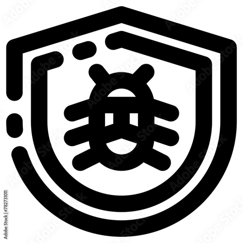 bug protection line icon