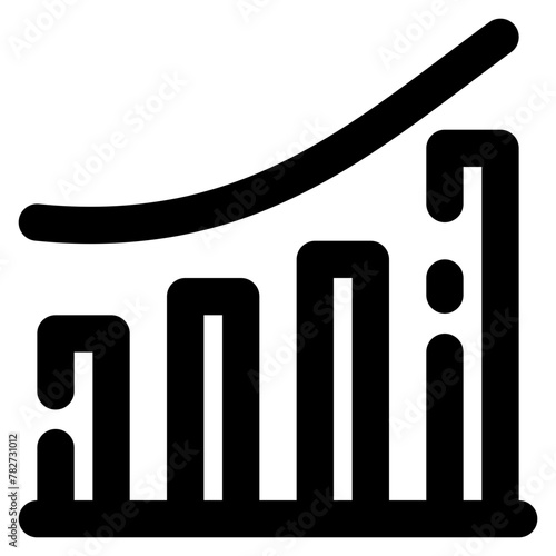Bar chart line icon