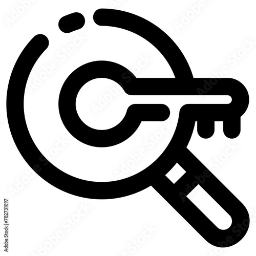 keyword tool research line icon
